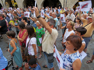 Concentraci&oacute; a la pla&ccedil;a del Vi per la independ&egrave;ncia i la llibertat dels presos pol&iacute;tics
