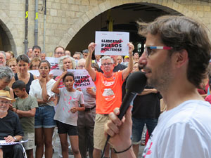 Concentraci&oacute; a la pla&ccedil;a del Vi per la independ&egrave;ncia i la llibertat dels presos pol&iacute;tics