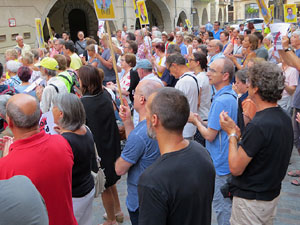 Concentraci&oacute; a la pla&ccedil;a del Vi per la independ&egrave;ncia i la llibertat dels presos pol&iacute;tics