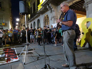 Concentraci&oacute; a la pla&ccedil;a del Vi per la independ&egrave;ncia i la llibertat dels presos pol&iacute;tics