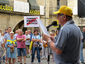 Concentraci&oacute; a la pla&ccedil;a del Vi per la independ&egrave;ncia i la llibertat dels presos pol&iacute;tics