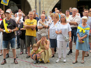 Concentraci&oacute; a la pla&ccedil;a del Vi per la independ&egrave;ncia i la llibertat dels presos pol&iacute;tics