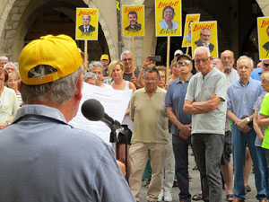 Concentraci&oacute; a la pla&ccedil;a del Vi per la independ&egrave;ncia i la llibertat dels presos pol&iacute;tics