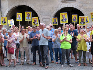 Concentraci&oacute; a la pla&ccedil;a del Vi per la independ&egrave;ncia i la llibertat dels presos pol&iacute;tics