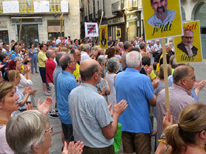 Concentraci&oacute; a la pla&ccedil;a del Vi per la independ&egrave;ncia i la llibertat dels presos pol&iacute;tics