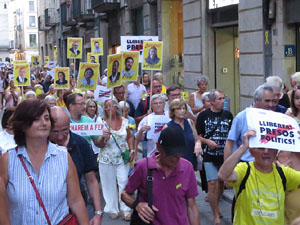 Concentraci&oacute; a la pla&ccedil;a del Vi per la independ&egrave;ncia i la llibertat dels presos pol&iacute;tics