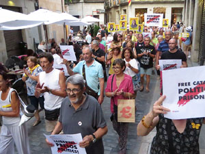 Concentraci&oacute; a la pla&ccedil;a del Vi per la independ&egrave;ncia i la llibertat dels presos pol&iacute;tics