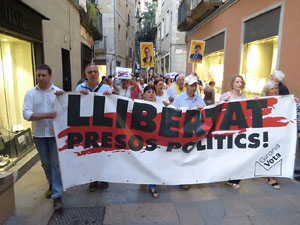 Concentraci&oacute; a la pla&ccedil;a del Vi per la independ&egrave;ncia i la llibertat dels presos pol&iacute;tics