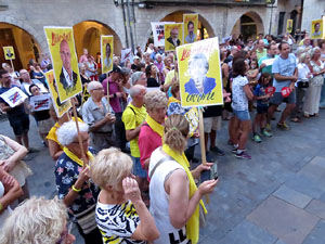 Concentraci&oacute; a la pla&ccedil;a del Vi per la independ&egrave;ncia i la llibertat dels presos pol&iacute;tics