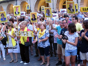 Concentraci&oacute; a la pla&ccedil;a del Vi per la independ&egrave;ncia i la llibertat dels presos pol&iacute;tics