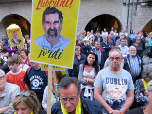 Concentraci&oacute; a la pla&ccedil;a del Vi per la independ&egrave;ncia i la llibertat dels presos pol&iacute;tics