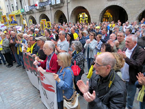 Concentraci&oacute; a la pla&ccedil;a del Vi per la independ&egrave;ncia i la llibertat dels presos pol&iacute;tics