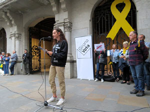 Concentraci&oacute; a la pla&ccedil;a del Vi per la independ&egrave;ncia i la llibertat dels presos pol&iacute;tics