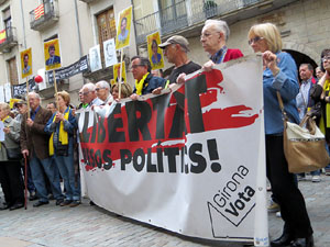Concentraci&oacute; a la pla&ccedil;a del Vi per la independ&egrave;ncia i la llibertat dels presos pol&iacute;tics