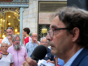 Concentraci&oacute; a la pla&ccedil;a del Vi per la independ&egrave;ncia i la llibertat dels presos pol&iacute;tics