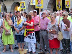 Concentraci&oacute; a la pla&ccedil;a del Vi per la independ&egrave;ncia i la llibertat dels presos pol&iacute;tics