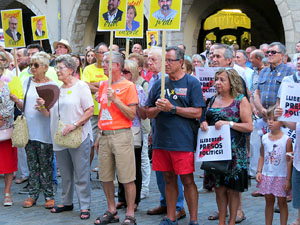 Concentraci&oacute; a la pla&ccedil;a del Vi per la independ&egrave;ncia i la llibertat dels presos pol&iacute;tics