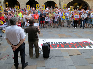 Concentraci&oacute; a la pla&ccedil;a del Vi per la independ&egrave;ncia i la llibertat dels presos pol&iacute;tics
