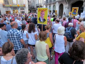 Concentraci&oacute; a la pla&ccedil;a del Vi per la independ&egrave;ncia i la llibertat dels presos pol&iacute;tics