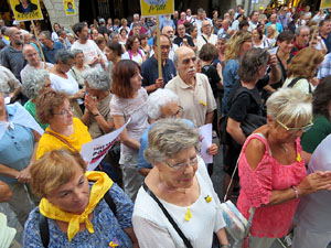 Concentraci&oacute; a la pla&ccedil;a del Vi per la independ&egrave;ncia i la llibertat dels presos pol&iacute;tics
