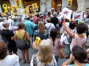 Concentraci&oacute; a la pla&ccedil;a del Vi per la independ&egrave;ncia i la llibertat dels presos pol&iacute;tics