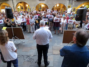 Concentraci&oacute; a la pla&ccedil;a del Vi per la independ&egrave;ncia i la llibertat dels presos pol&iacute;tics