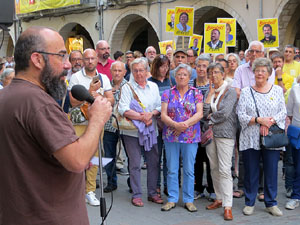 Concentraci&oacute; a la pla&ccedil;a del Vi per la independ&egrave;ncia i la llibertat dels presos pol&iacute;tics