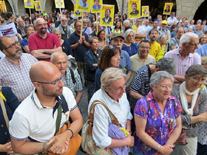 Concentraci&oacute; a la pla&ccedil;a del Vi per la independ&egrave;ncia i la llibertat dels presos pol&iacute;tics