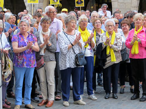 Concentraci&oacute; a la pla&ccedil;a del Vi per la independ&egrave;ncia i la llibertat dels presos pol&iacute;tics