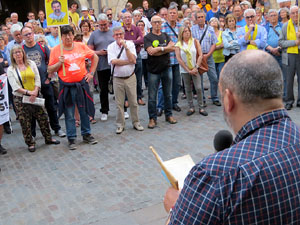 Concentraci&oacute; a la pla&ccedil;a del Vi per la independ&egrave;ncia i la llibertat dels presos pol&iacute;tics