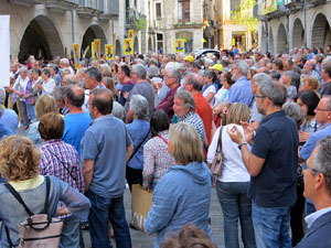 Concentraci&oacute; a la pla&ccedil;a del Vi per la independ&egrave;ncia i la llibertat dels presos pol&iacute;tics