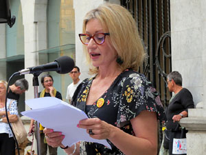 Concentraci&oacute; a la pla&ccedil;a del Vi per la independ&egrave;ncia i la llibertat dels presos pol&iacute;tics