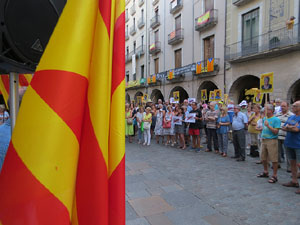 Concentraci&oacute; a la pla&ccedil;a del Vi per la independ&egrave;ncia i la llibertat dels presos pol&iacute;tics