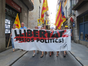 Concentraci&oacute; a la pla&ccedil;a del Vi per la independ&egrave;ncia i la llibertat dels presos pol&iacute;tics