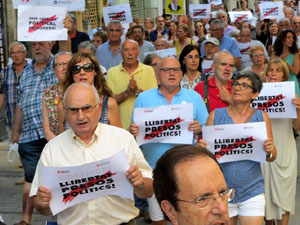 Concentraci&oacute; a la pla&ccedil;a del Vi per la independ&egrave;ncia i la llibertat dels presos pol&iacute;tics