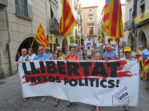 Concentraci&oacute; a la pla&ccedil;a del Vi per la independ&egrave;ncia i la llibertat dels presos pol&iacute;tics