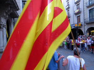Concentraci&oacute; a la pla&ccedil;a del Vi per la independ&egrave;ncia i la llibertat dels presos pol&iacute;tics