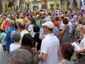 Concentraci&oacute; a la pla&ccedil;a del Vi per la independ&egrave;ncia i la llibertat dels presos pol&iacute;tics