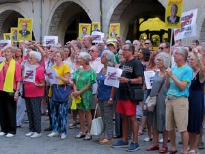 Concentraci&oacute; a la pla&ccedil;a del Vi per la independ&egrave;ncia i la llibertat dels presos pol&iacute;tics