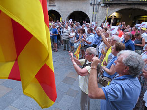 Concentraci&oacute; a la pla&ccedil;a del Vi per la independ&egrave;ncia i la llibertat dels presos pol&iacute;tics