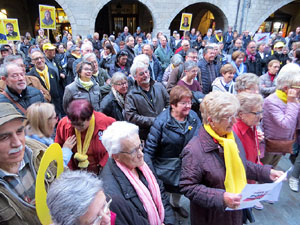 Concentraci&oacute; a la pla&ccedil;a del Vi per la independ&egrave;ncia i la llibertat dels presos pol&iacute;tics