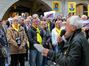 Concentraci&oacute; a la pla&ccedil;a del Vi per la independ&egrave;ncia i la llibertat dels presos pol&iacute;tics