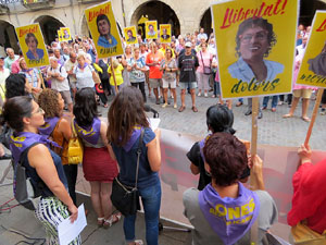 Concentraci&oacute; a la pla&ccedil;a del Vi per la independ&egrave;ncia i la llibertat dels presos pol&iacute;tics