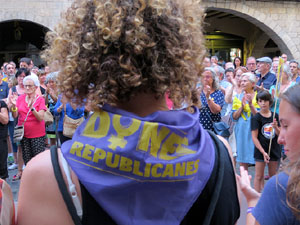 Concentraci&oacute; a la pla&ccedil;a del Vi per la independ&egrave;ncia i la llibertat dels presos pol&iacute;tics