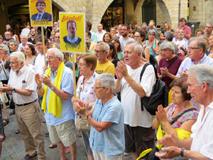 Concentraci&oacute; a la pla&ccedil;a del Vi per la independ&egrave;ncia i la llibertat dels presos pol&iacute;tics