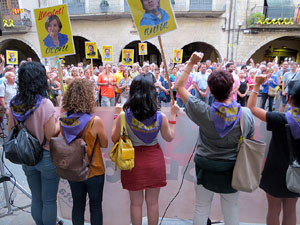 Concentraci&oacute; a la pla&ccedil;a del Vi per la independ&egrave;ncia i la llibertat dels presos pol&iacute;tics
