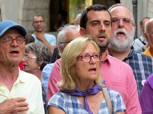 Concentraci&oacute; a la pla&ccedil;a del Vi per la independ&egrave;ncia i la llibertat dels presos pol&iacute;tics