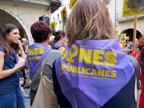 Concentraci&oacute; per la llibertat dels presos pol&iacute;tics a la pla&ccedil;a del Vi