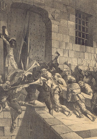 Corpus de Sang a Barcelona. Gravat noucentista