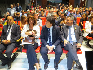 Diada Nacional 2019. Acte institucional a l'Auditori Josep Irla, amb parlaments de Marta Madrenas, Miquel Noguer i Pere Vila